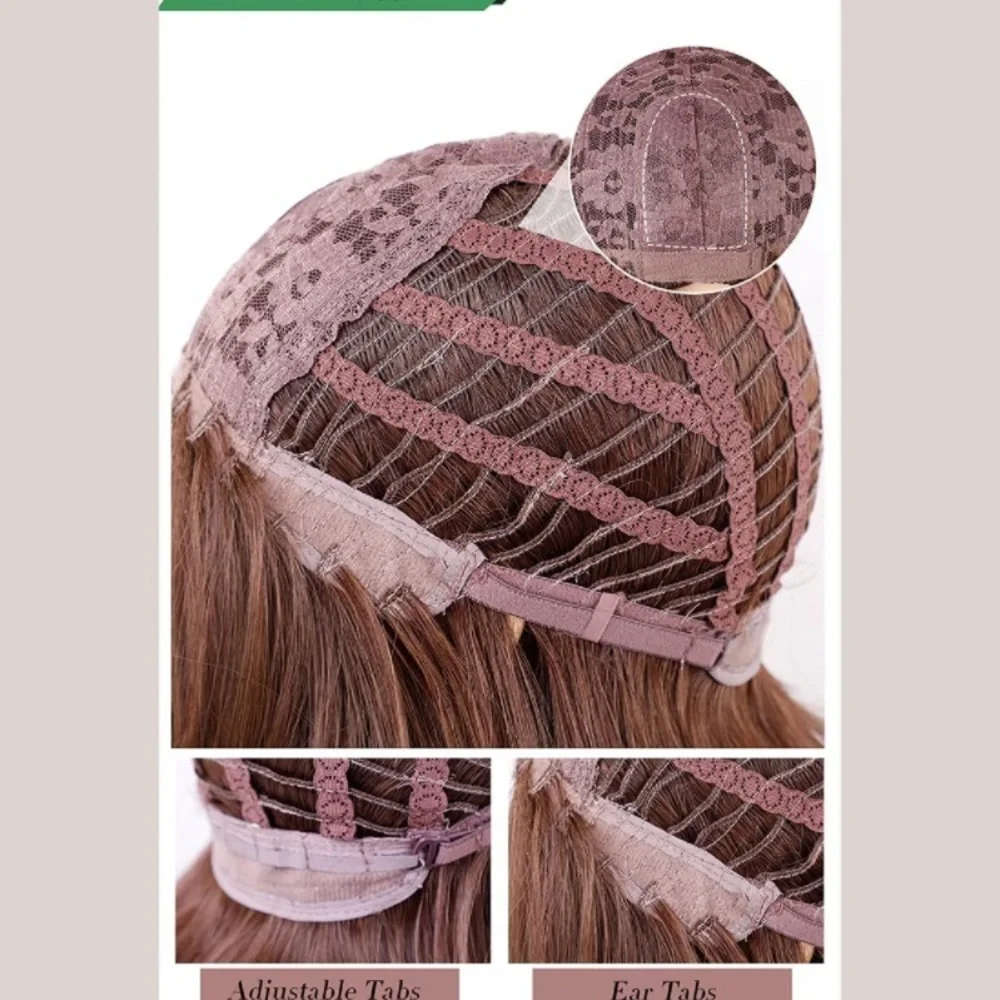 Ombré Brown Straight Bang Wigs